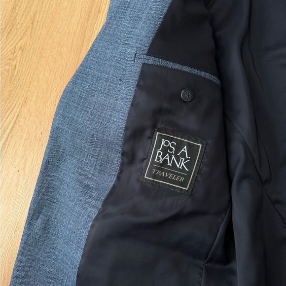Jos. A. Bank 100% Wool Traveler Blazer Jacket Blue Men’s Size 41 Regular - Picture 2 of 11
